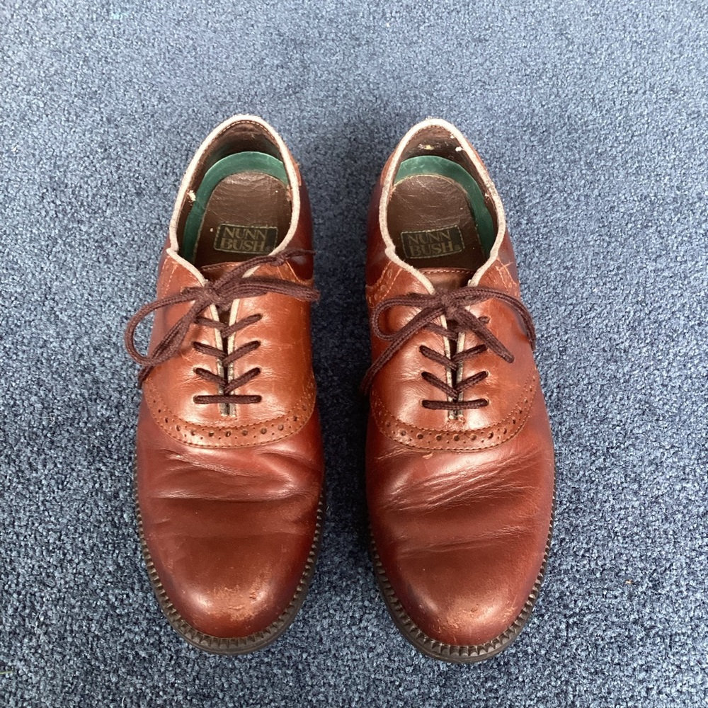 Brown leather lace-up oxfords - Men’s sz 9.5M